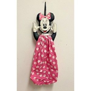 Vintage Minnie Mouse Nursery Diaper Stacker Clothes Hamper Pajama Bag Used